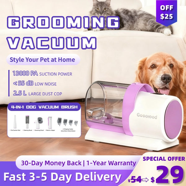 Bestselling All-in-One Pet Grooming Vacuum – Keep Your Home Clean & Fur-Free